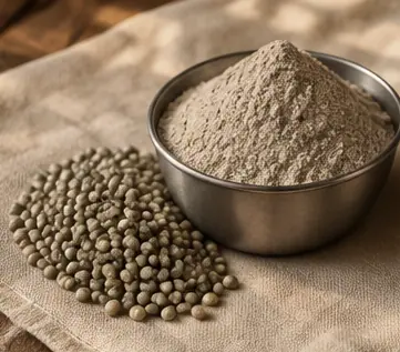 Bajra flour with its grain